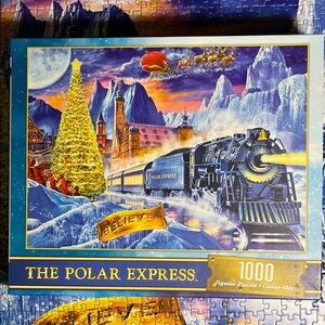 🧩 1000 piece “The Polar Express”Holiday Jigsaw Puzzle. Believe! Complete.